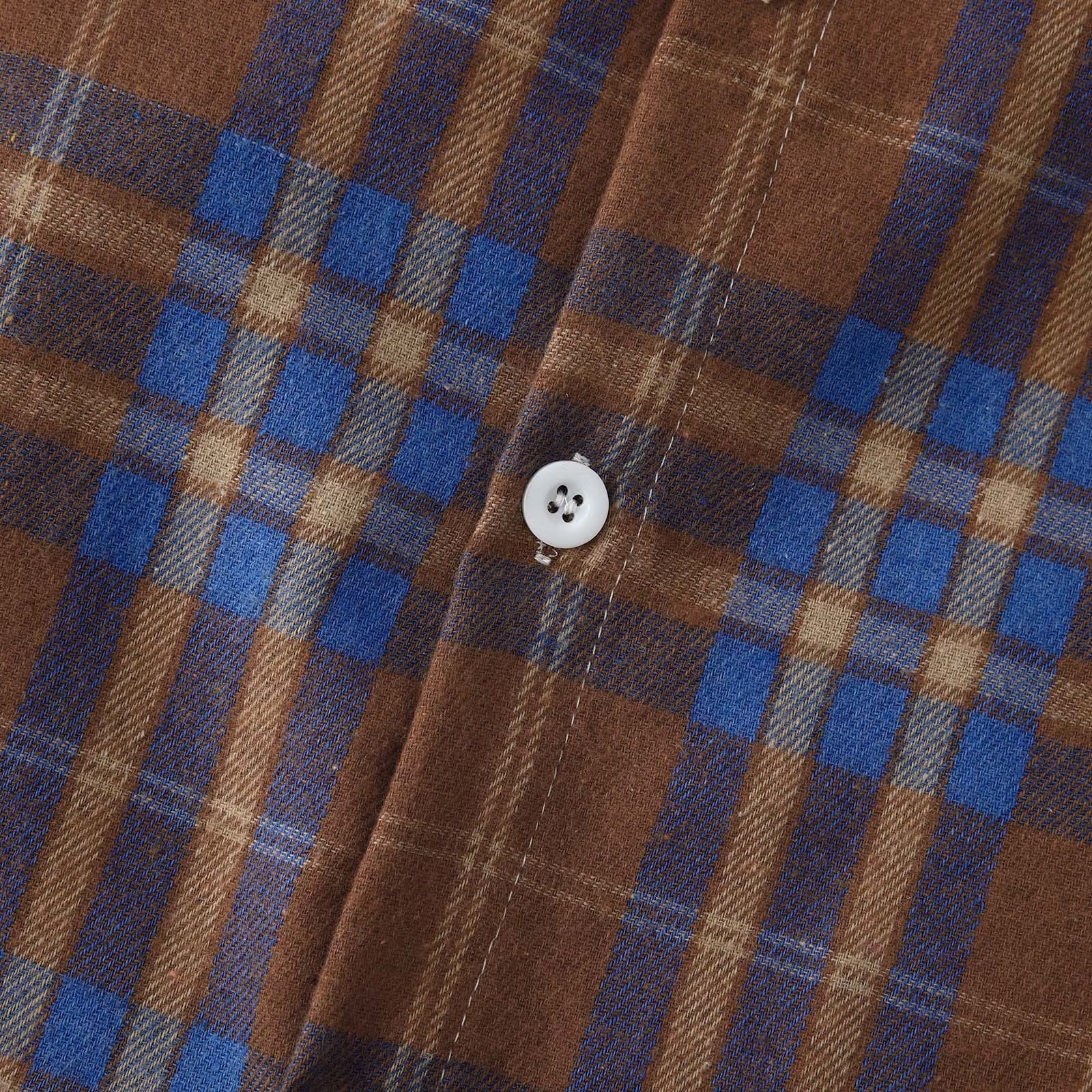 Men'S Flannel Plaid Hooded Shirts Casual Long Sleeve Button down Regular Fit Hooded Shirt Lightweight Thin Jackets Blue#02 L