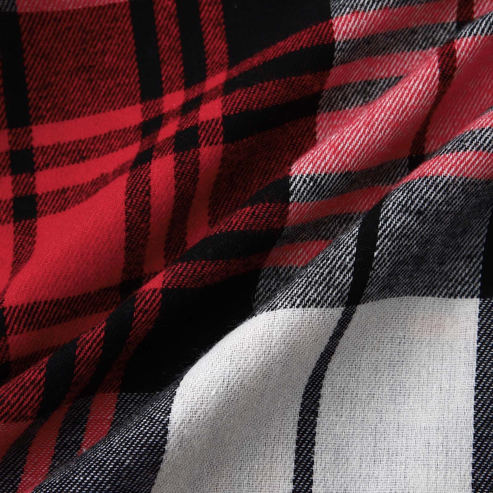 Men'S Flannel Plaid Hooded Shirts Casual Long Sleeve Button down Regular Fit Hooded Shirt Lightweight Thin Jackets Red#02 M