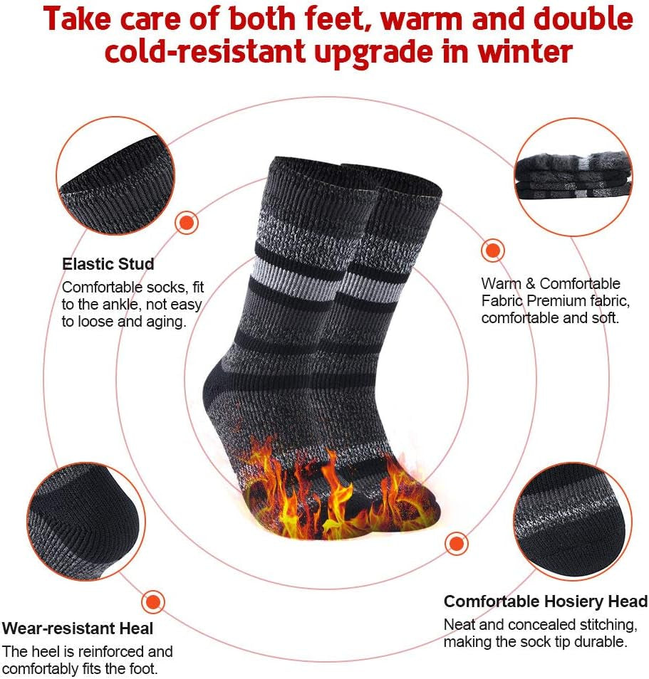 Christmas Stocking Stuffers for Women Thermal Socks, Warm Socks for Winter Cold Day Thermal Socks for Men Women Outdoor Indoor Home Work Warm Socks 2 Pairs
