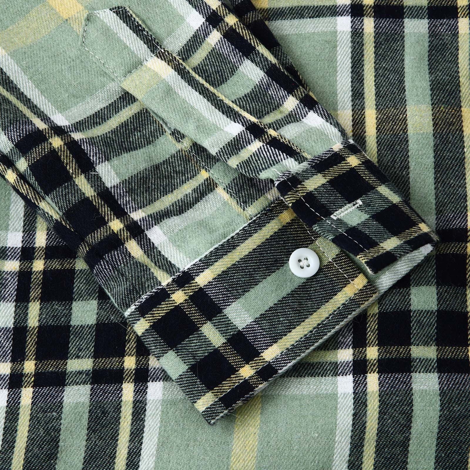 Mens Classic Plaid Long Sleeve Hooded Shirts Casual Thin Cotton Light Jacket Relaxed Fit Loose Outwear Hoodies Shirt Green M