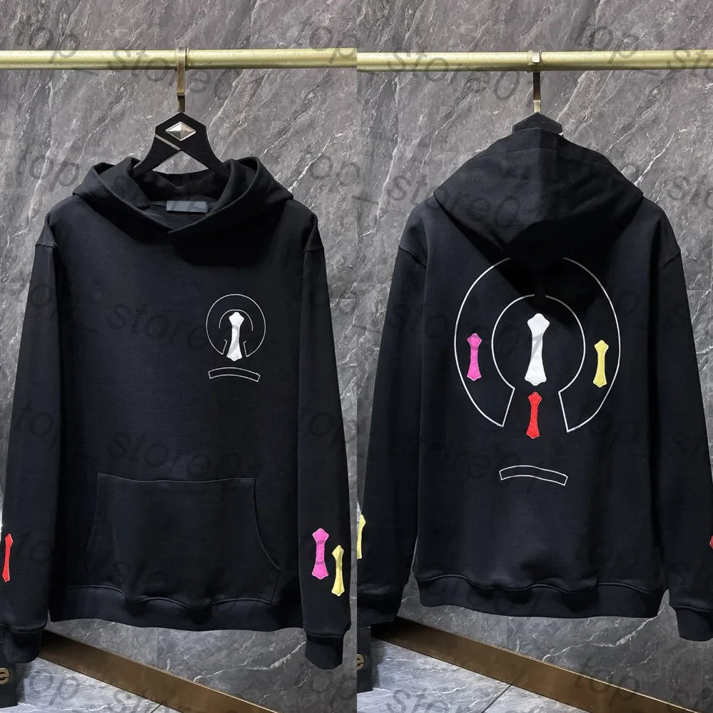 Mens Designer Clothes 2026 High-Quality Mens Chrome Hoodie Women Zipper Jacket Embroidered Horseshoe Sanskrit Cross Fashion Graphic Tee Women Casual Loose T Shirt