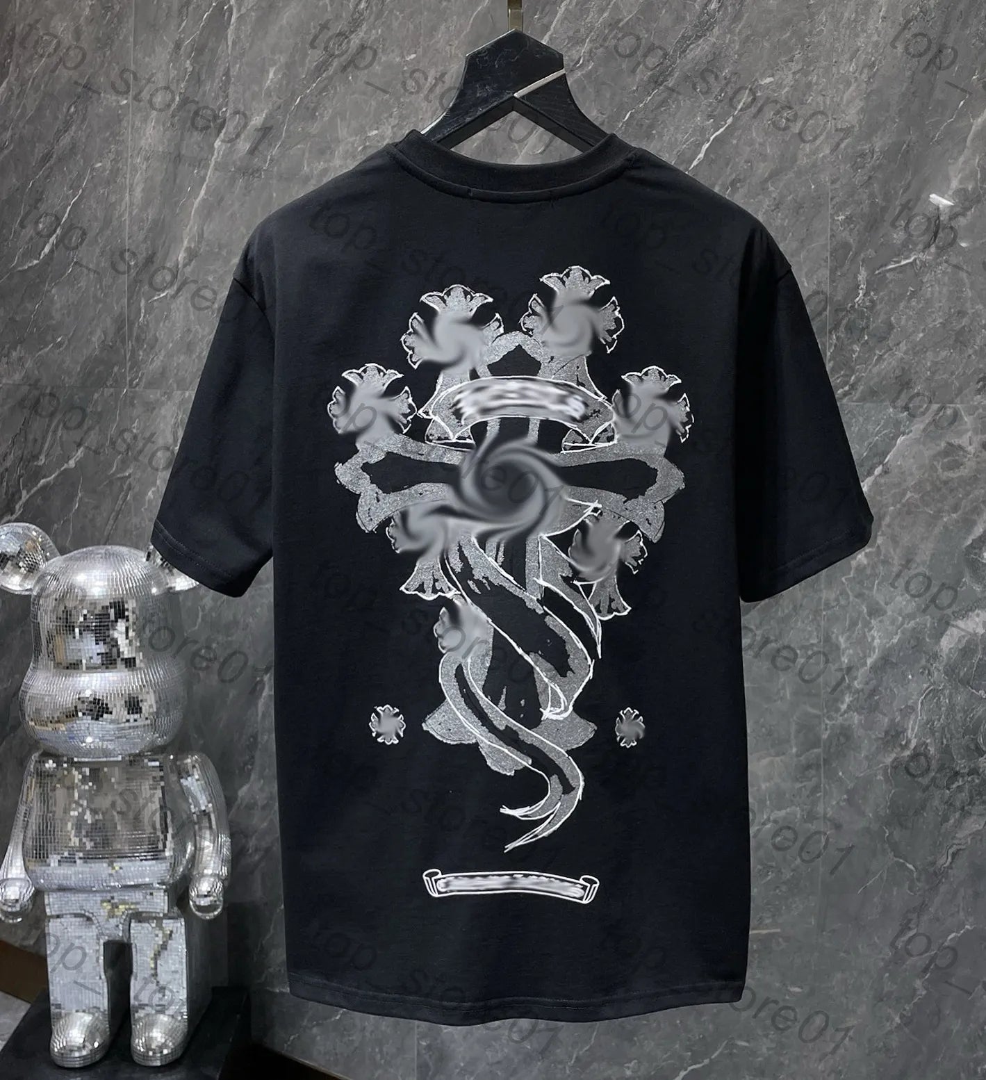 Mens Designer Clothes 2026 High-Quality Mens Chrome Hoodie Women Zipper Jacket Embroidered Horseshoe Sanskrit Cross Fashion Graphic Tee Women Casual Loose T Shirt