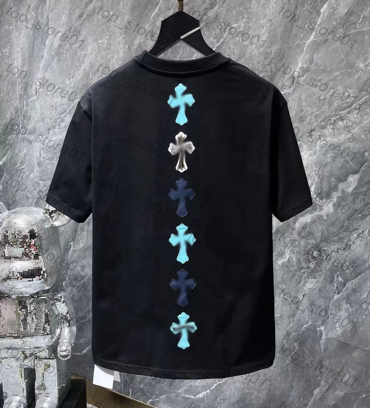 Mens Designer Clothes 2026 High-Quality Mens Chrome Hoodie Women Zipper Jacket Embroidered Horseshoe Sanskrit Cross Fashion Graphic Tee Women Casual Loose T Shirt