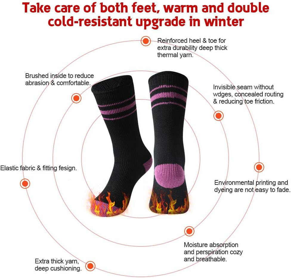 Christmas Stocking Stuffers for Women Thermal Socks, Warm Socks for Winter Cold Day Thermal Socks for Men Women Outdoor Indoor Home Work Warm Socks 2 Pairs