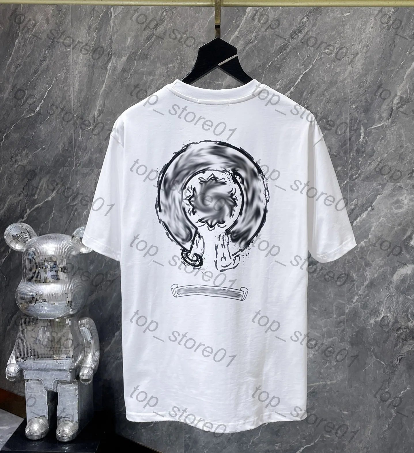 Mens Designer Clothes 2026 High-Quality Mens Chrome Hoodie Women Zipper Jacket Embroidered Horseshoe Sanskrit Cross Fashion Graphic Tee Women Casual Loose T Shirt
