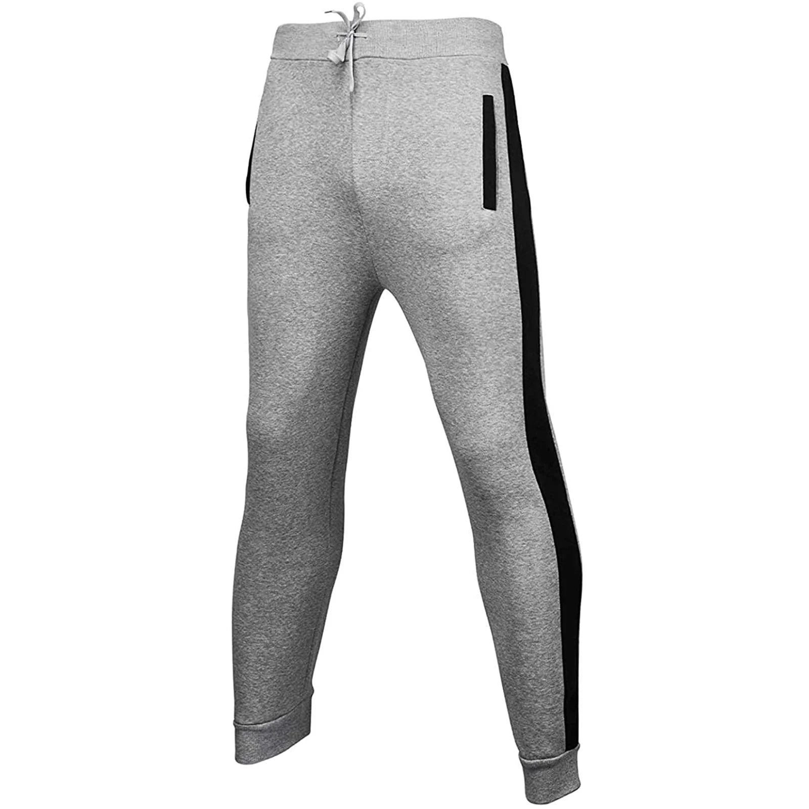 Men'S Tracksuit 2 Piece Fall Winter Casual Patchwork Jogger Sport Gym Pockets Sweatsuit Cozy Long Sleeve Hoodies and Sweatpant Set Black S