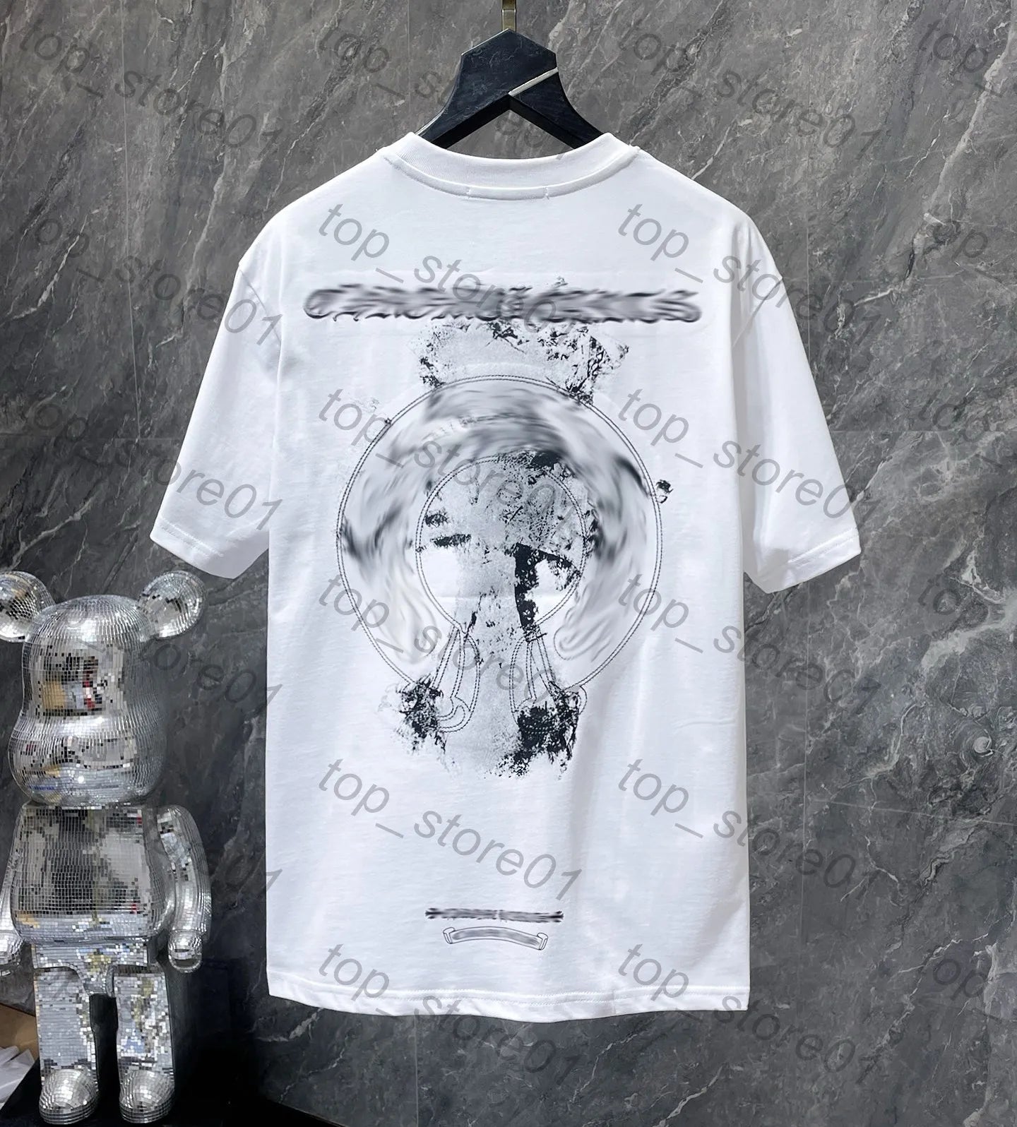 Mens Designer Clothes 2026 High-Quality Mens Chrome Hoodie Women Zipper Jacket Embroidered Horseshoe Sanskrit Cross Fashion Graphic Tee Women Casual Loose T Shirt