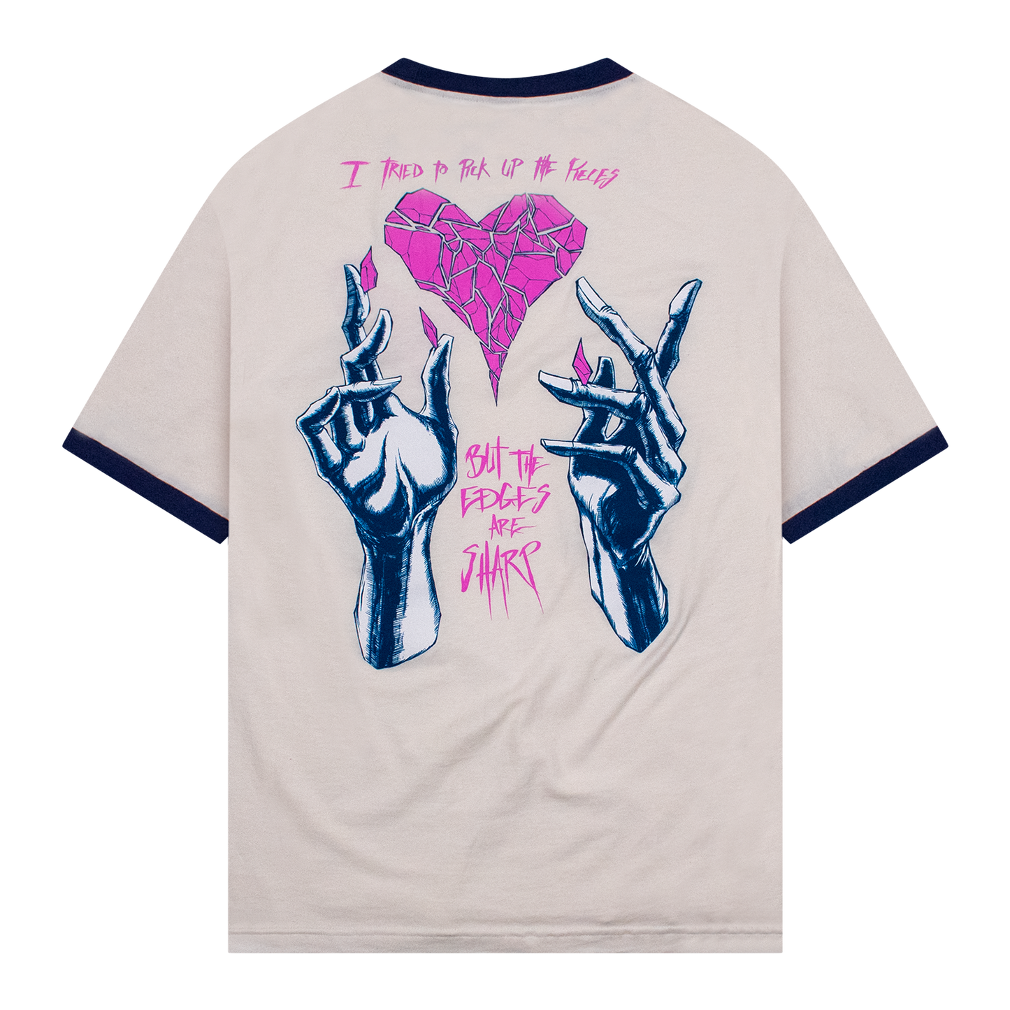 Sharp Edges T-Shirt Vintage White/Blue
