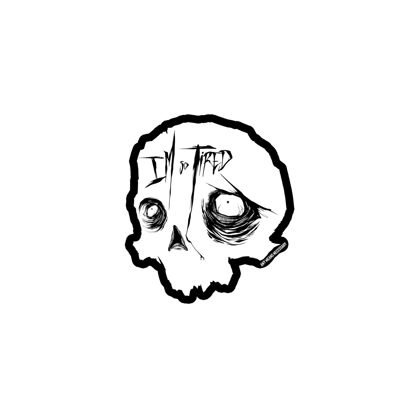 So Tired Sticker