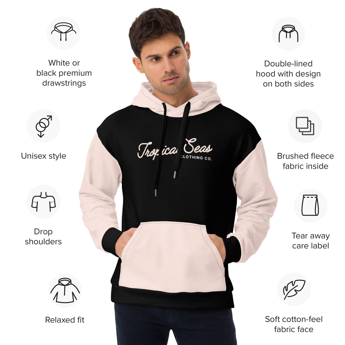Coral Haze Dual-Tone Hoodie