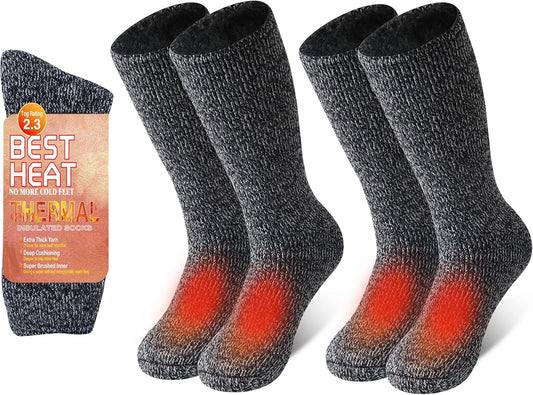 Christmas Stocking Stuffers for Women Thermal Socks, Warm Socks for Winter Cold Day Thermal Socks for Men Women Outdoor Indoor Home Work Warm Socks 2 Pairs