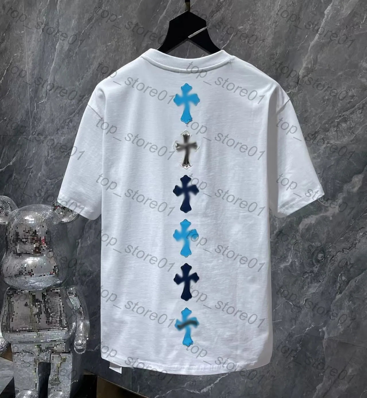 Mens Designer Clothes 2026 High-Quality Mens Chrome Hoodie Women Zipper Jacket Embroidered Horseshoe Sanskrit Cross Fashion Graphic Tee Women Casual Loose T Shirt