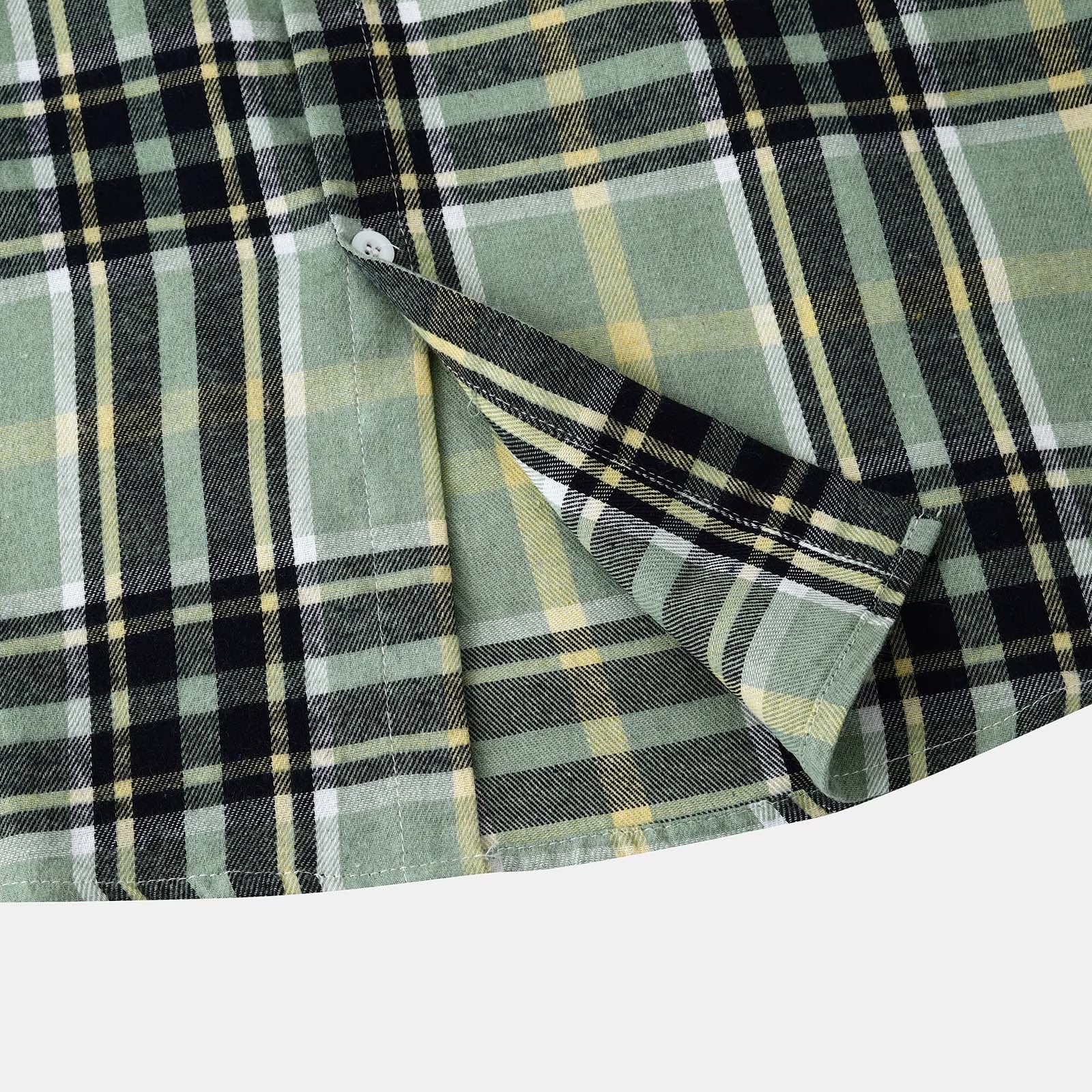Mens Classic Plaid Long Sleeve Hooded Shirts Casual Thin Cotton Light Jacket Relaxed Fit Loose Outwear Hoodies Shirt Green M